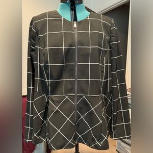 Lane Bryant Geometric Blazer Peplum Style